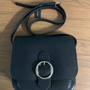 Black leather cross body